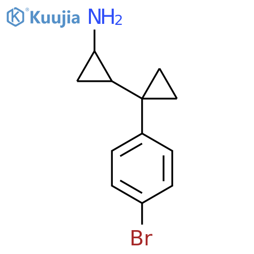 2-1-(4-bromophenyl)cyclopropylcyclopropan-1-amine structure
