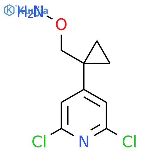 O-{1-(2,6-dichloropyridin-4-yl)cyclopropylmethyl}hydroxylamine structure