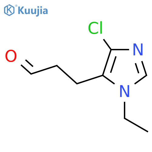 3-(4-chloro-1-ethyl-1H-imidazol-5-yl)propanal structure