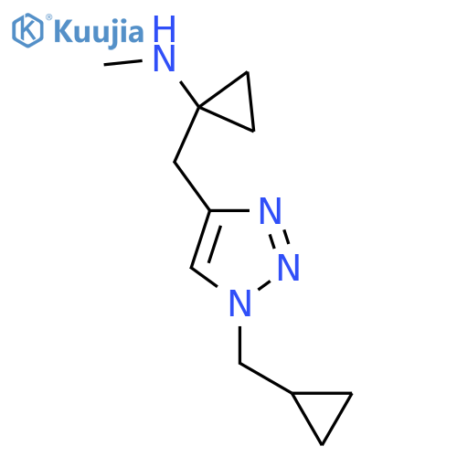 1-{1-(cyclopropylmethyl)-1H-1,2,3-triazol-4-ylmethyl}-N-methylcyclopropan-1-amine structure
