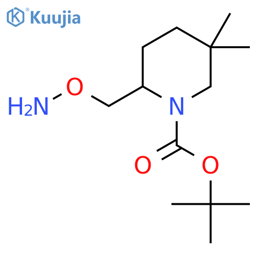 tert-butyl 2-(aminooxy)methyl-5,5-dimethylpiperidine-1-carboxylate structure