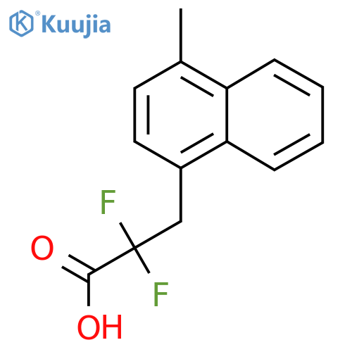 2,2-difluoro-3-(4-methylnaphthalen-1-yl)propanoic acid structure
