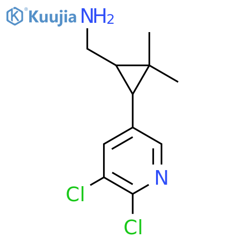 3-(5,6-dichloropyridin-3-yl)-2,2-dimethylcyclopropylmethanamine structure