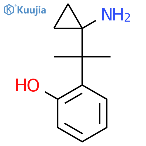 2-2-(1-aminocyclopropyl)propan-2-ylphenol structure