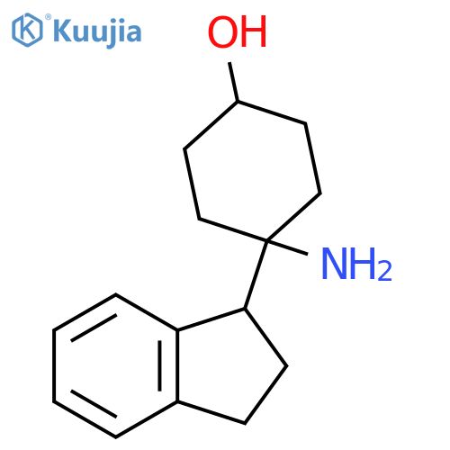 4-amino-4-(2,3-dihydro-1H-inden-1-yl)cyclohexan-1-ol structure