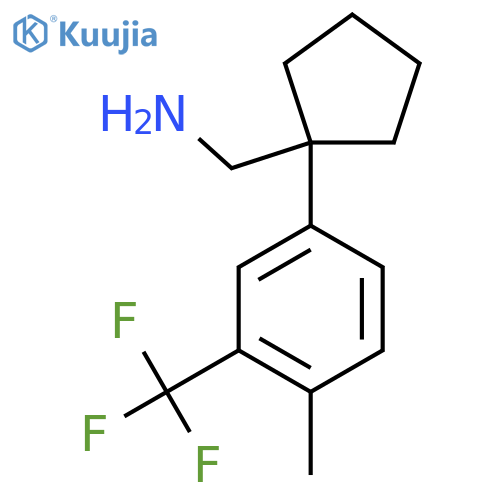 {1-4-methyl-3-(trifluoromethyl)phenylcyclopentyl}methanamine structure