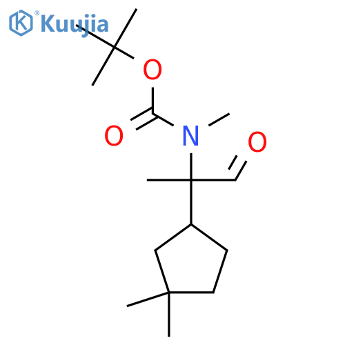 tert-butyl N-2-(3,3-dimethylcyclopentyl)-1-oxopropan-2-yl-N-methylcarbamate structure