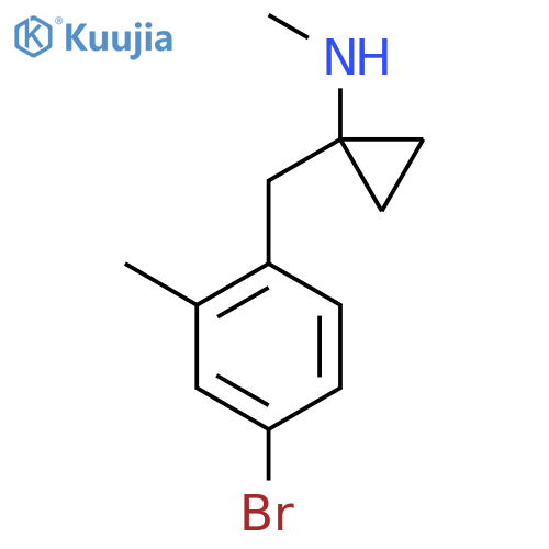1-(4-bromo-2-methylphenyl)methyl-N-methylcyclopropan-1-amine structure