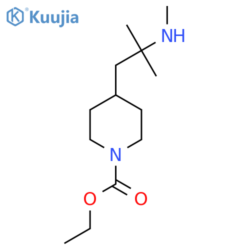 ethyl 4-2-methyl-2-(methylamino)propylpiperidine-1-carboxylate structure