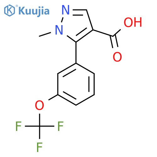 1-methyl-5-3-(trifluoromethoxy)phenyl-1H-pyrazole-4-carboxylic acid structure
