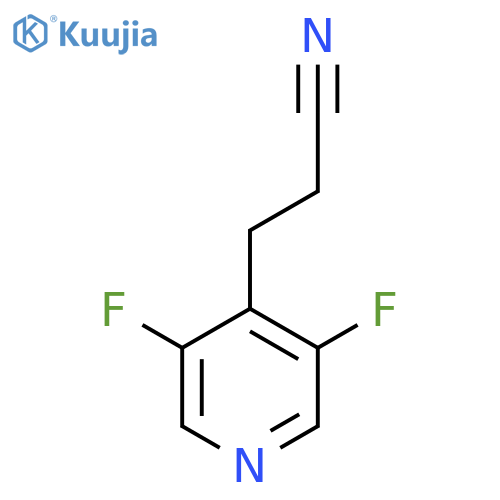 3-(3,5-difluoropyridin-4-yl)propanenitrile structure