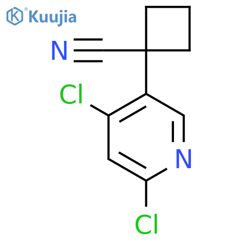1-(4,6-dichloropyridin-3-yl)cyclobutane-1-carbonitrile structure