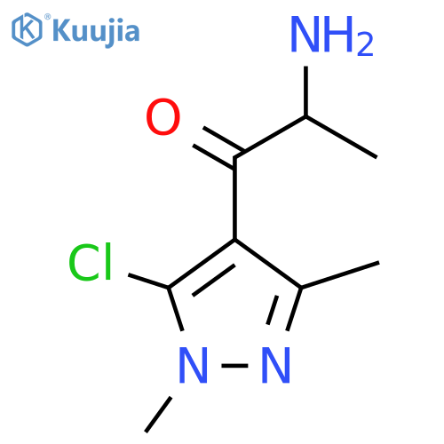 2-amino-1-(5-chloro-1,3-dimethyl-1H-pyrazol-4-yl)propan-1-one structure