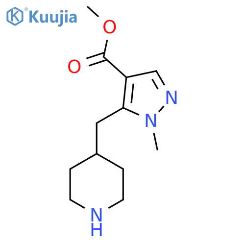 methyl 1-methyl-5-(piperidin-4-yl)methyl-1H-pyrazole-4-carboxylate structure