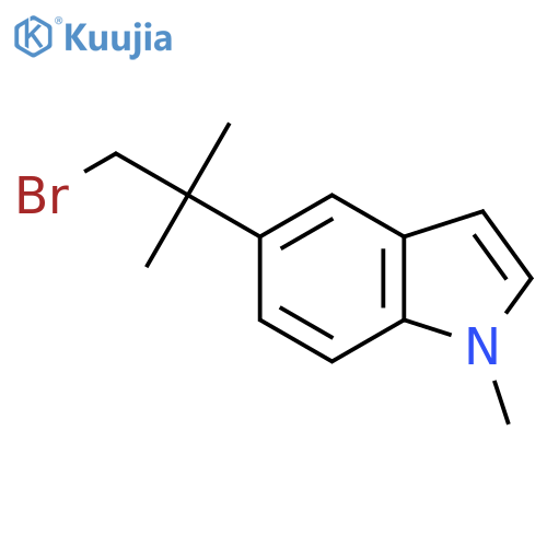 5-(1-bromo-2-methylpropan-2-yl)-1-methyl-1H-indole structure