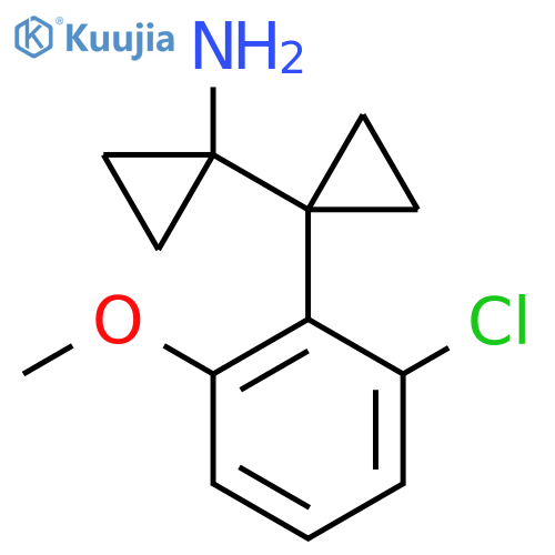1-[1-(2-Chloro-6-methoxyphenyl)cyclopropyl]cyclopropan-1-amine structure