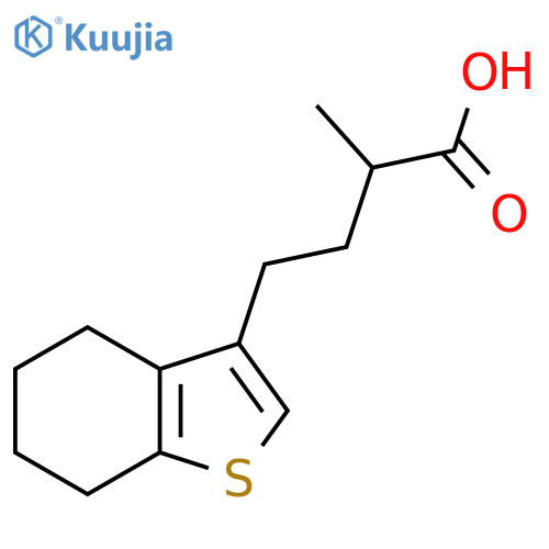2-methyl-4-(4,5,6,7-tetrahydro-1-benzothiophen-3-yl)butanoic acid structure