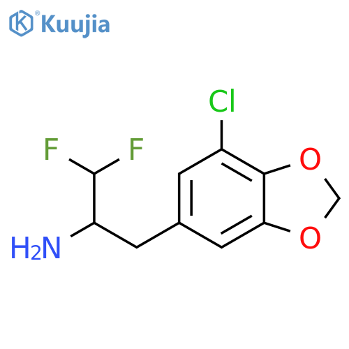 3-(7-chloro-1,3-dioxaindan-5-yl)-1,1-difluoropropan-2-amine structure