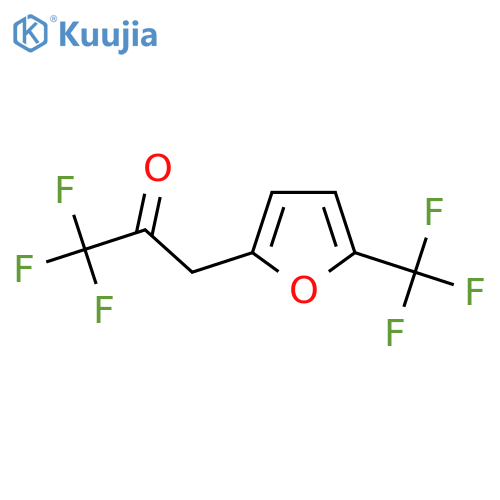 1,1,1-trifluoro-3-5-(trifluoromethyl)furan-2-ylpropan-2-one structure