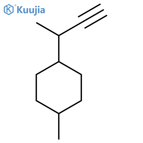 1-(but-3-yn-2-yl)-4-methylcyclohexane structure