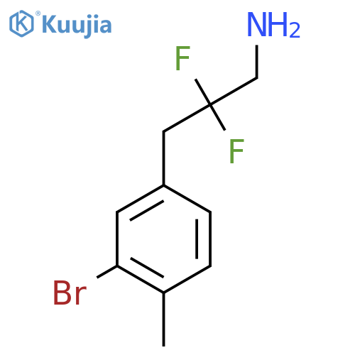3-(3-bromo-4-methylphenyl)-2,2-difluoropropan-1-amine structure