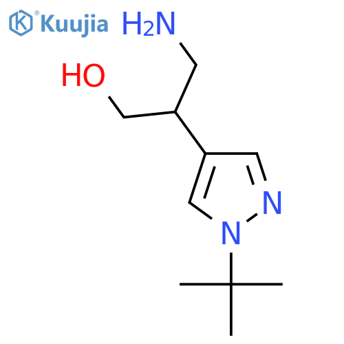 3-amino-2-(1-tert-butyl-1H-pyrazol-4-yl)propan-1-ol structure
