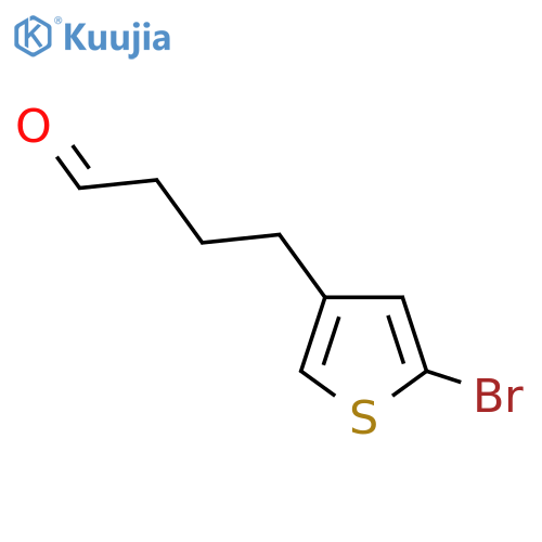 4-(5-bromothiophen-3-yl)butanal structure