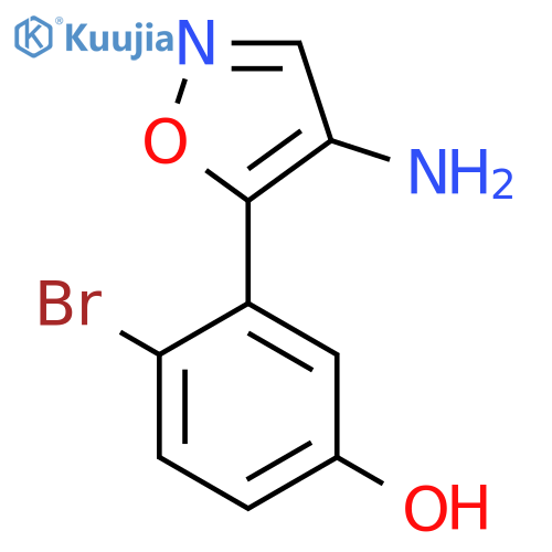 3-(4-amino-1,2-oxazol-5-yl)-4-bromophenol structure