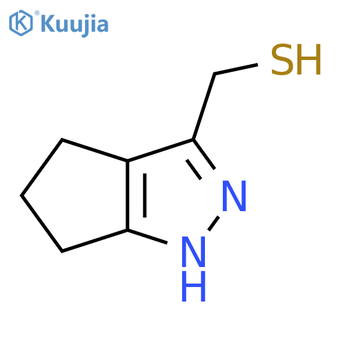 {1H,4H,5H,6H-cyclopentacpyrazol-3-yl}methanethiol structure
