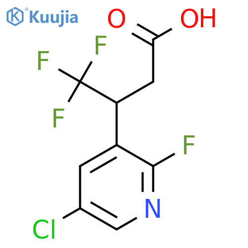 3-(5-chloro-2-fluoropyridin-3-yl)-4,4,4-trifluorobutanoic acid structure