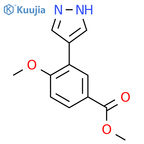 methyl 4-methoxy-3-(1H-pyrazol-4-yl)benzoate structure