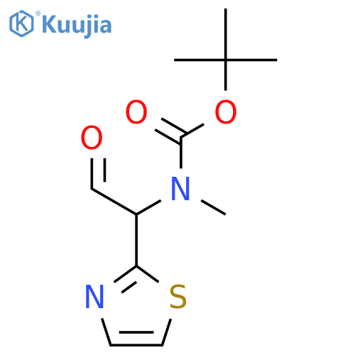 tert-butyl N-methyl-N-2-oxo-1-(1,3-thiazol-2-yl)ethylcarbamate structure