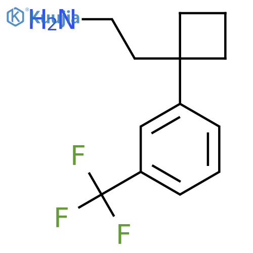 2-{1-3-(trifluoromethyl)phenylcyclobutyl}ethan-1-amine structure