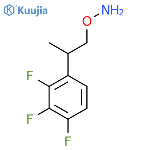O-2-(2,3,4-trifluorophenyl)propylhydroxylamine structure