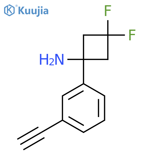 1-(3-ethynylphenyl)-3,3-difluorocyclobutan-1-amine structure