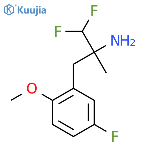 1,1-difluoro-3-(5-fluoro-2-methoxyphenyl)-2-methylpropan-2-amine structure
