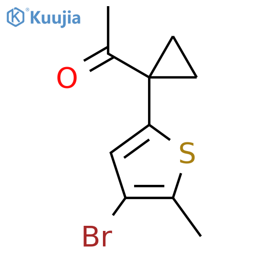 1-1-(4-bromo-5-methylthiophen-2-yl)cyclopropylethan-1-one structure