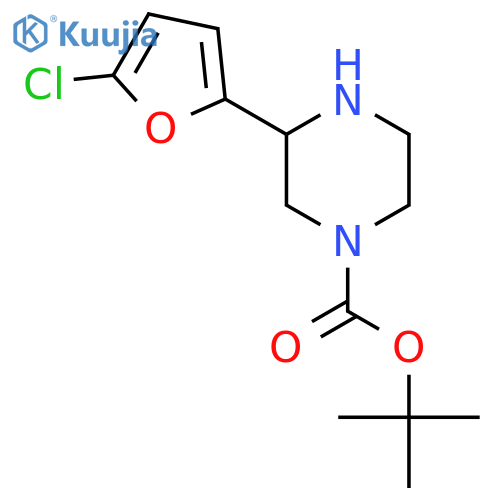 tert-butyl 3-(5-chlorofuran-2-yl)piperazine-1-carboxylate structure