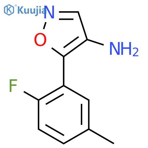 5-(2-fluoro-5-methylphenyl)-1,2-oxazol-4-amine structure