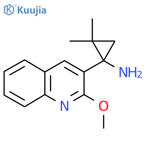 1-(2-methoxyquinolin-3-yl)-2,2-dimethylcyclopropan-1-amine structure