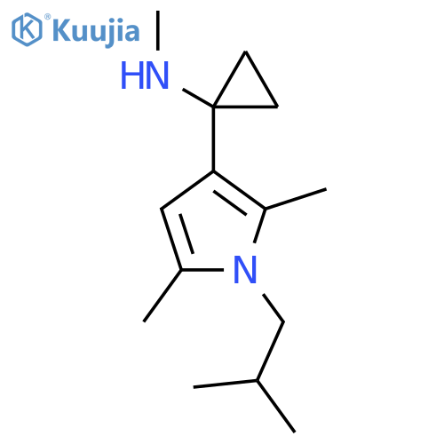 1-2,5-dimethyl-1-(2-methylpropyl)-1H-pyrrol-3-yl-N-methylcyclopropan-1-amine structure
