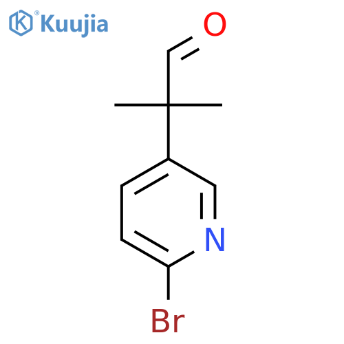 2-(6-bromopyridin-3-yl)-2-methylpropanal structure