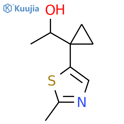 1-1-(2-methyl-1,3-thiazol-5-yl)cyclopropylethan-1-ol structure