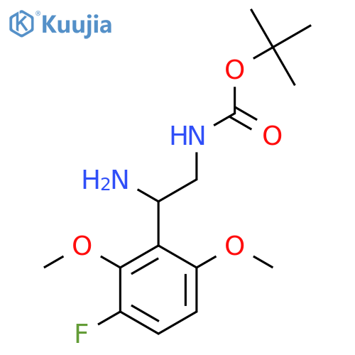 tert-butyl N-2-amino-2-(3-fluoro-2,6-dimethoxyphenyl)ethylcarbamate structure