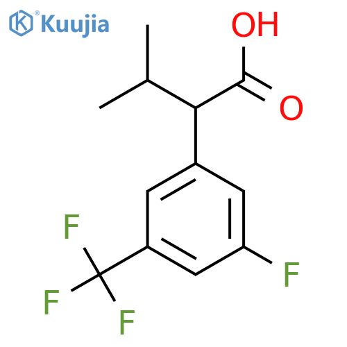 2-3-fluoro-5-(trifluoromethyl)phenyl-3-methylbutanoic acid structure