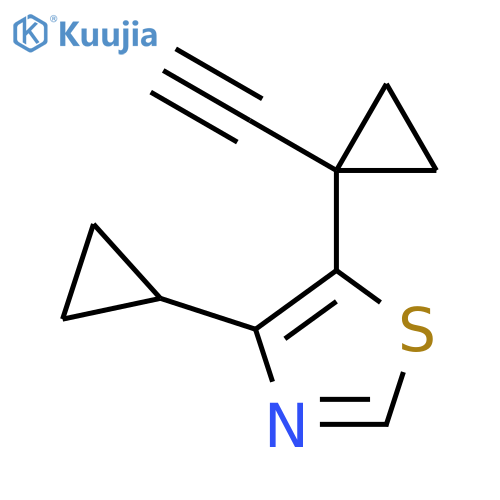 4-cyclopropyl-5-(1-ethynylcyclopropyl)-1,3-thiazole structure