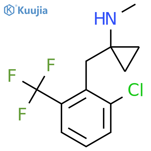 1-{2-chloro-6-(trifluoromethyl)phenylmethyl}-N-methylcyclopropan-1-amine structure