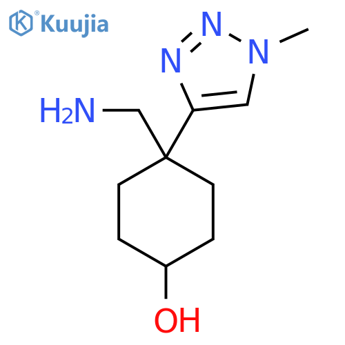 4-(aminomethyl)-4-(1-methyl-1H-1,2,3-triazol-4-yl)cyclohexan-1-ol structure