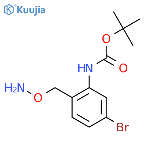 tert-butyl N-{2-(aminooxy)methyl-5-bromophenyl}carbamate structure