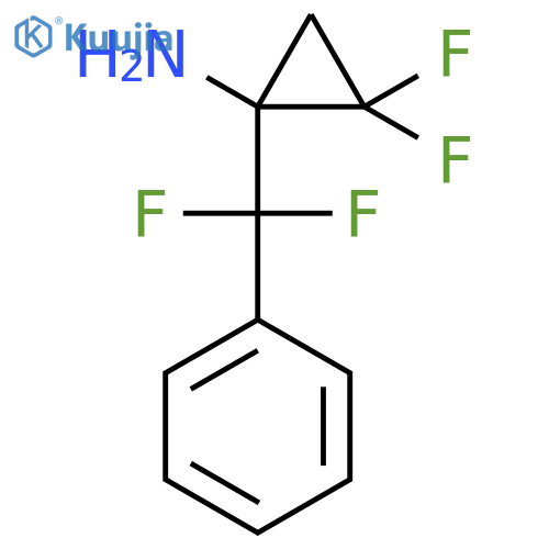 1-difluoro(phenyl)methyl-2,2-difluorocyclopropan-1-amine structure